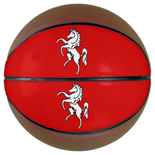 Basketbal in ware grootte met de vlag van Kent Cou (Voorkant)