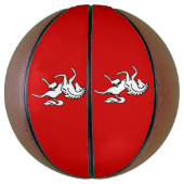 Basketbal in ware grootte met de vlag van Kent Cou (Verticaal)