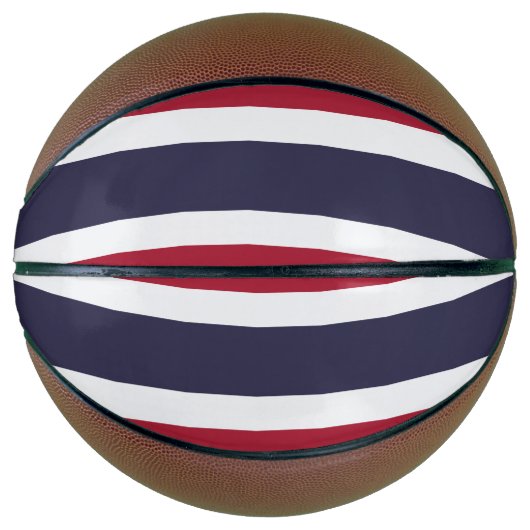Basketbal in ware grootte met de vlag van Thailand (Voorkant)