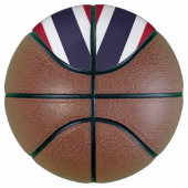 Basketbal in ware grootte met de vlag van Thailand (Rechts)