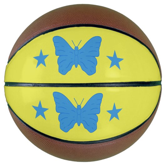 Basketbal in ware grootte met vlag van Bady Bassit (Voorkant)