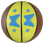 Basketbal in ware grootte met vlag van Bady Bassit (Verticaal)