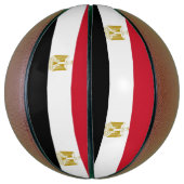 Basketbal in ware grootte met vlag van Egypte (Verticaal)