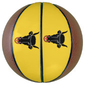 Basketbal in ware grootte met vlag van kanton Uri (Verticaal)