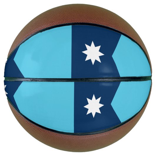 Basketbal in ware grootte met vlag van Minnesota,  (Voorkant)
