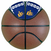 Basketbal in ware grootte met vlag van Quebec City (Rechts)