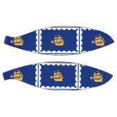 Basketbal in ware grootte met vlag van Quebec City (Panelen)
