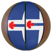 Basketbal in ware grootte met vlag van Toronto, Ca (Verticaal)