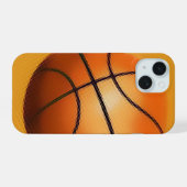 Basketbal iPhone 15 Hoesje (Achterkant horizontaal)