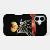 Basketbal iPhone 16 Hoesje (Achterkant horizontaal)