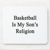 Basketbal is de religie van mijn zoon muismat (Voorkant)
