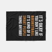 Basketbal is een slim mensending fleece deken (Voorkant (Horizontaal))