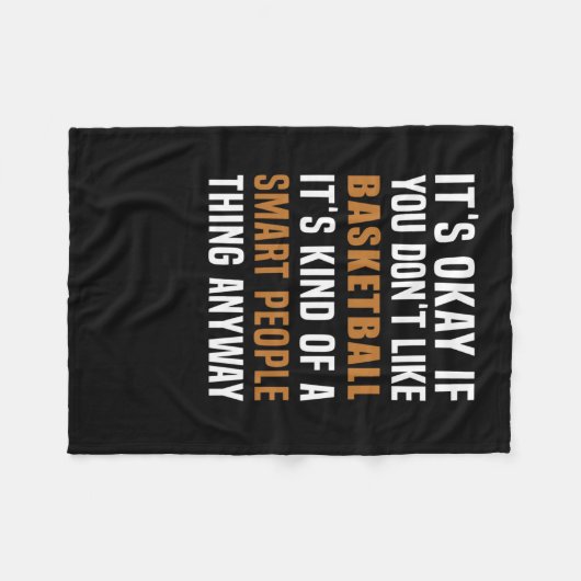 Basketbal is een slim mensending fleece deken (Voorkant (Horizontaal))