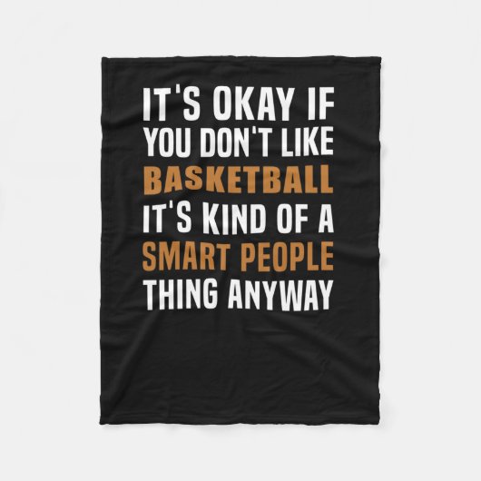 Basketbal is een slim mensending fleece deken (Voorkant)