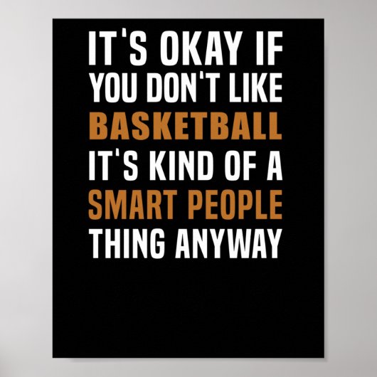 Basketbal is een slim mensending poster (Voorkant)