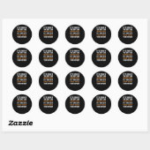Basketbal is een slim mensending ronde sticker (Vel)