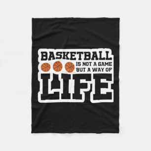 Basketbal is geen spel, maar een manier van leven fleece deken