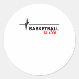 Basketbal is het leven. ronde sticker