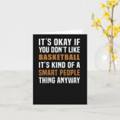 Basketbal is iets voor slimme mensen  kaart (Gele Bloem)