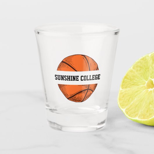 Basketbal is je favoriete teamnaam shot glas (Voorkant)