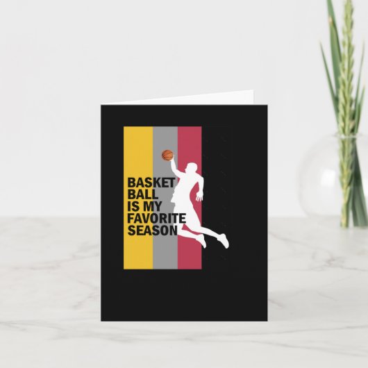 Basketbal is mijn favoriete seizoen 10 kaart (Voorkant)