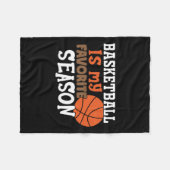 Basketbal is mijn favoriete seizoen 11 fleece deken (Voorkant (Horizontaal))