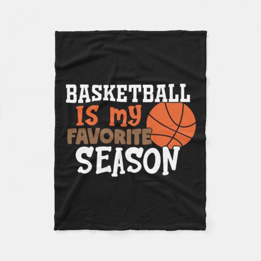 Basketbal is mijn favoriete seizoen 11 fleece deken (Voorkant)
