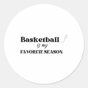 Basketbal is mijn favoriete seizoen 2 ronde sticker