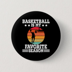 Basketbal is mijn favoriete seizoen 5 ronde button 5,7 cm