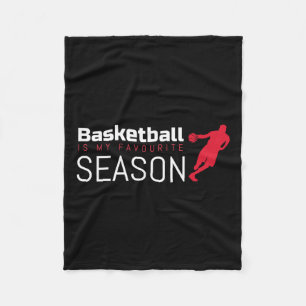 Basketbal is mijn favoriete seizoen dribbel fleece deken