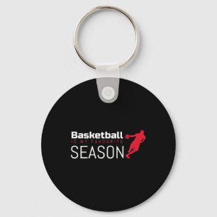 Basketbal is mijn favoriete seizoen dribbel sleutelhanger