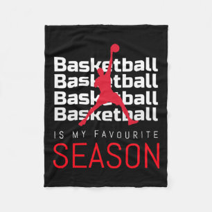 Basketbal is mijn favoriete seizoen dunk fleece deken