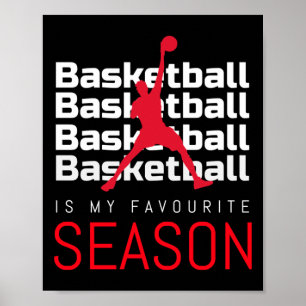 Basketbal is mijn favoriete seizoen dunk poster