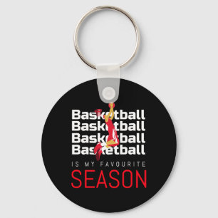 Basketbal is mijn favoriete seizoen dunk sleutelhanger