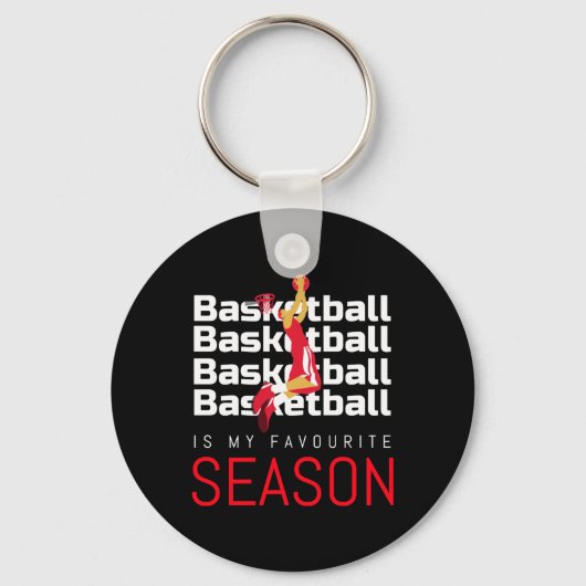 Basketbal is mijn favoriete seizoen dunk sleutelhanger (Voorkant)
