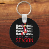 Basketbal is mijn favoriete seizoen dunk sleutelhanger (Voorkant)