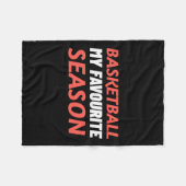 Basketbal is mijn favoriete seizoen fleece deken (Voorkant (Horizontaal))