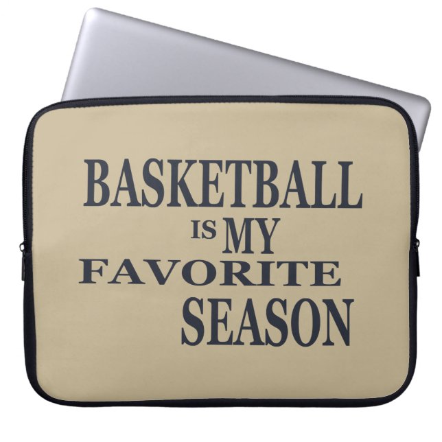 basketbal is mijn favoriete seizoen laptop sleeve (Voorkant)