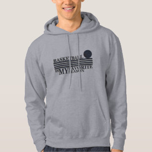 Basketbal is mijn favoriete seizoen met blauwe bal hoodie