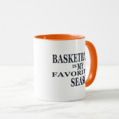 Basketbal is mijn favoriete seizoen met blauwe bal mok (Voorkant rechts)