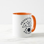 Basketbal is mijn favoriete seizoen met blauwe bal mok (Voorkant rechts)