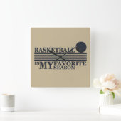 Basketbal is mijn favoriete seizoen met blauwe bal vierkante klok (Huis)