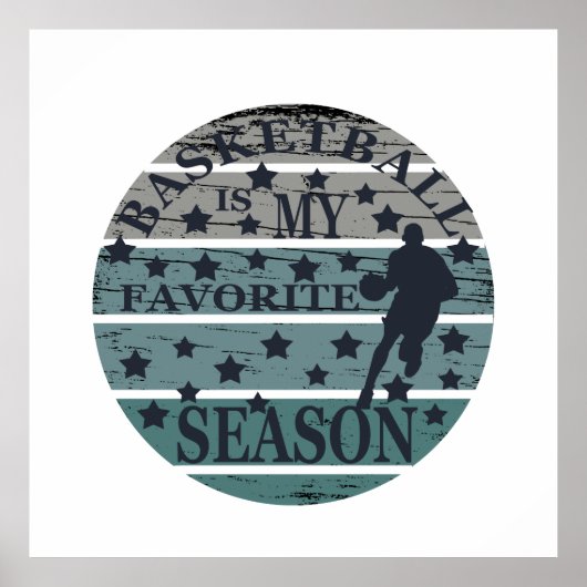 basketbal is mijn favoriete seizoen poster (Voorkant)