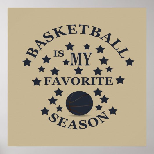 basketbal is mijn favoriete seizoen poster (Voorkant)