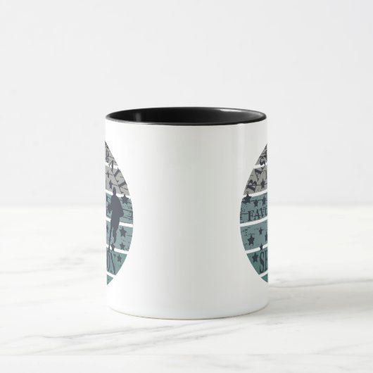 Basketbal is mijn favoriete seizoen retro zonsonde mok (Midden)