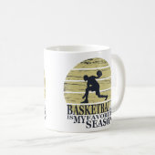 Basketbal is mijn favoriete seizoen  stijl koffiemok (Voorkant rechts)