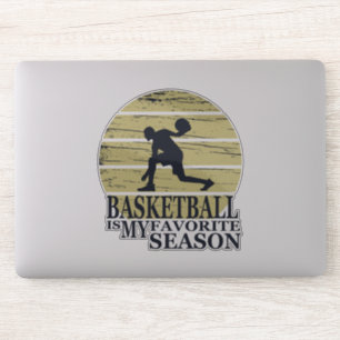 Basketbal is mijn favoriete seizoen  stijl sticker