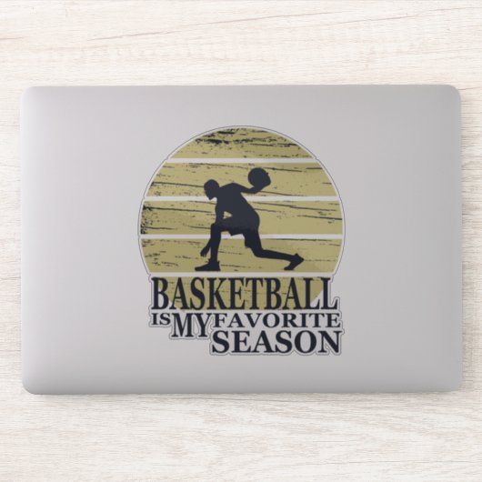 Basketbal is mijn favoriete seizoen  stijl sticker (Computer)