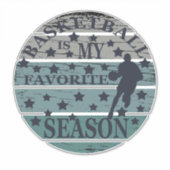 Basketbal is mijn favoriete seizoen stijl sticker (Voorkant)