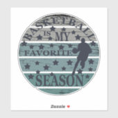 Basketbal is mijn favoriete seizoen  stijl sticker (Vel)